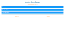 Tablet Screenshot of longtongrovesurgery.co.uk